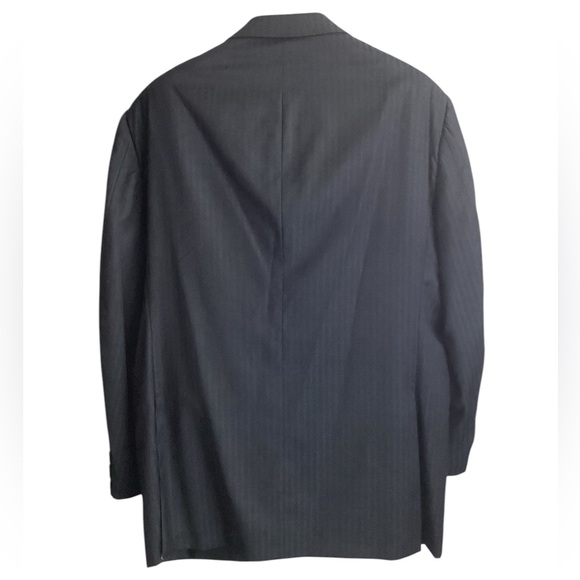 Ermenegildo Zegna Navy Stripe Suit 48R 38x31 Micronsphere Traveler Wool Silk - Picture 5 of 10